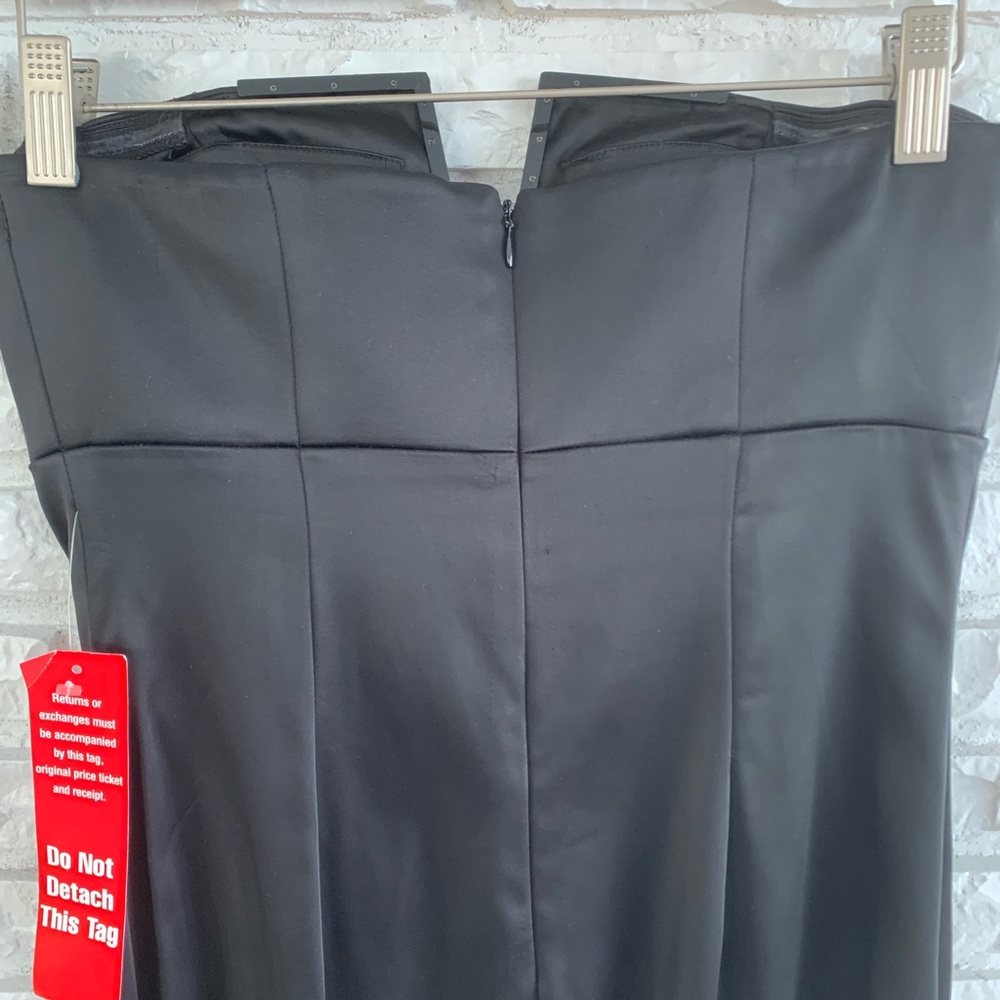 New Calvin Klein Strapless Satin Stretch Dress Sz 4 - Picture 6 of 12